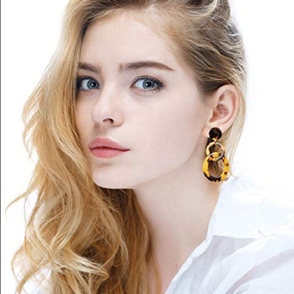 6 Pairs Geometric Leopard Bohemian Earrings - Picture 3 of 8